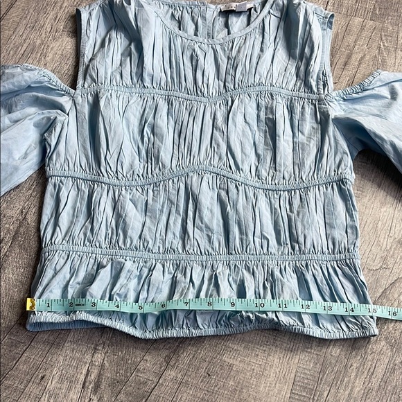 Topshop shirred poplin off the shoulder blouse - Picture 4 of 9